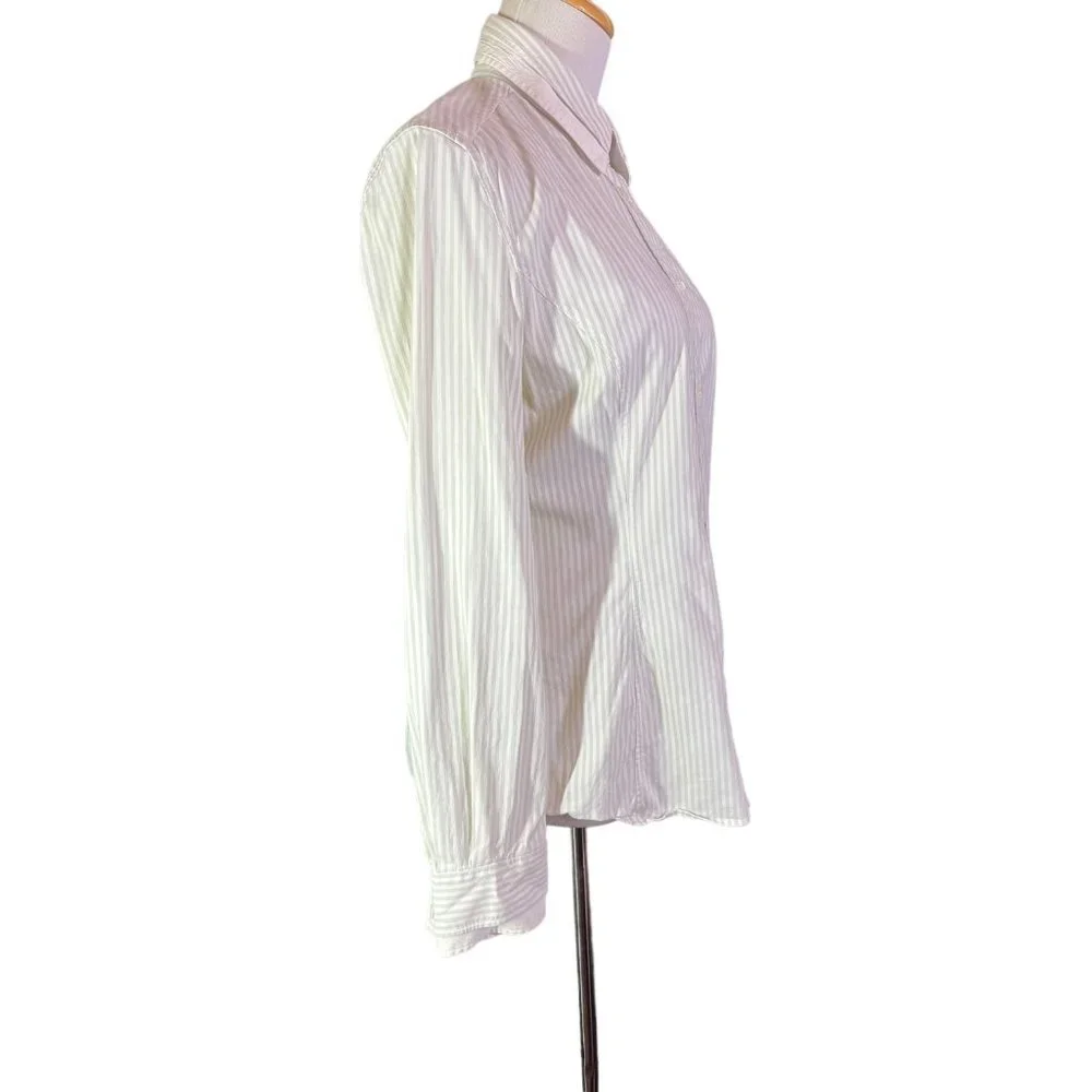 Dolce & Gabbana Size 48 Grey Striped Long Sleeve Button-Up Shirt Stretchy *Flaw - Picture 15 of 15
